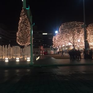 Downtown KC Christmas light display - Mayor's Christmas Tree at Crown Center