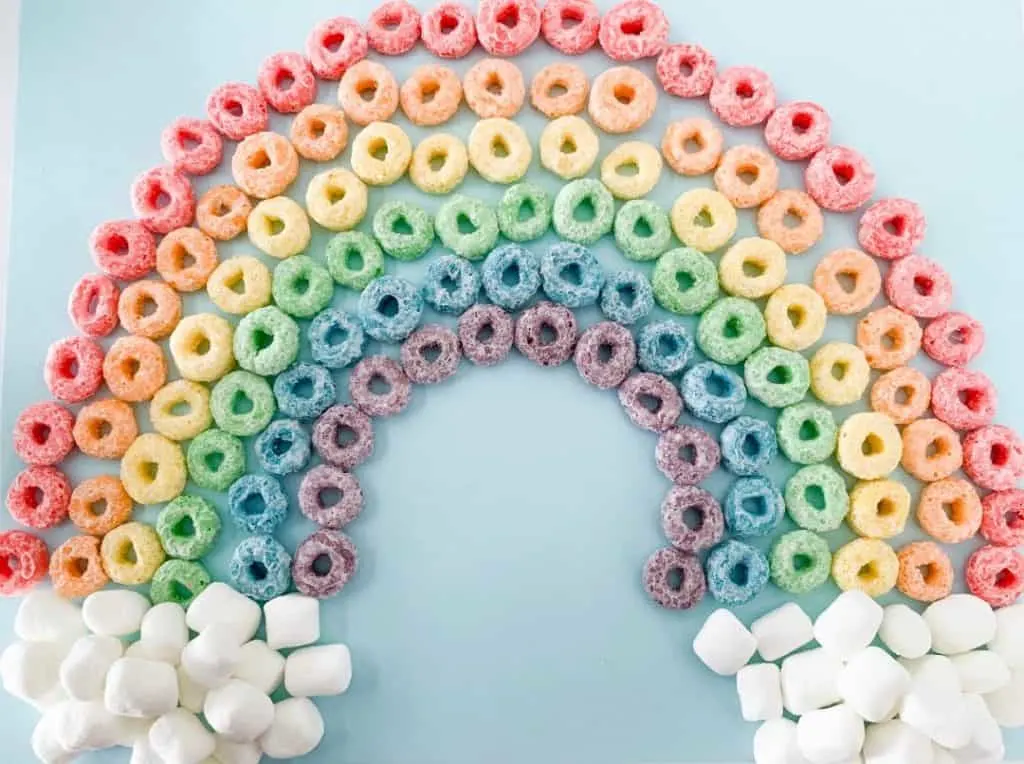Fruit Loops Rainbow Craft for St. Patrick's Day